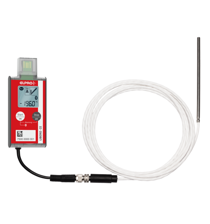Pt100 Probe for Dry Ice Application (M8 Connector)
